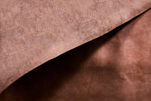 Load image into Gallery viewer, Chocolate Dark brown leather rolled skirting side hide
